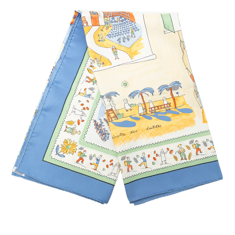 Pre-Loved Hermes Retour A La Terre Silk Scarf 90
